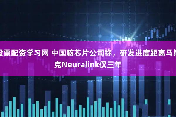 股票配资学习网 中国脑芯片公司称，研发进度距离马斯克Neuralink仅三年
